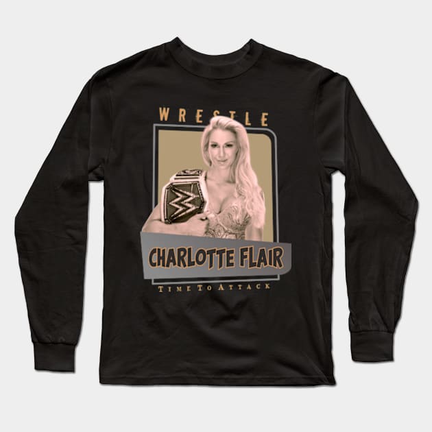 charlotte Long Sleeve T-Shirt by JackRendang